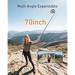 TELESIN 70" Phone Tripod Stand, Gravity-Activated Auto-Open Selfie Stick, Extendable Cell Phone Stand with Magnetic Bluetooth Remote, 360° Adjustable Travel Phone Tripod for iPhone/Android - Image 4