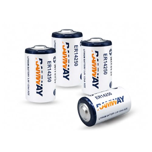 TRAELY ER14250 Battery 1/2AA LS 14250 3.6V 1200mAh Compatible for Dog Collar Movement Monitor/Home Security System/Alarm System(4 Pack)
