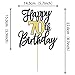 1 PCS Happy 70th Birthday Cake Topper Black Gold Glitter Cheers to 70 Years Birthday Cake Pick 70 Fabulous Cake Decoration for Happy 70th Birthday Anniversary Party Decorations Supplies