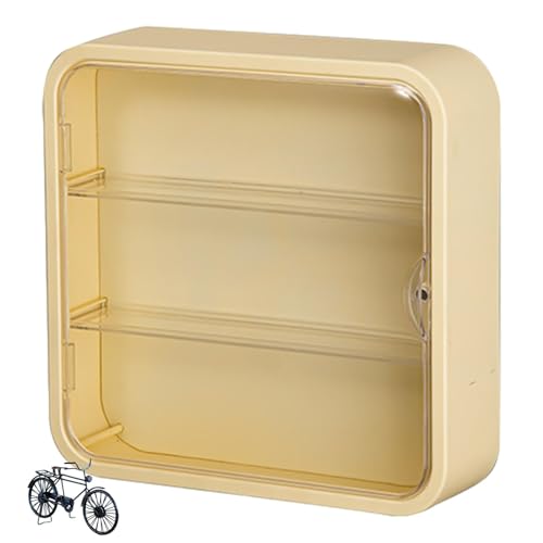 Senermter Vitrine de figurines, boîte de rangement à 3 couches pour figurines d'action, boîte d'affichage avec porte magnétique, vitrine transparente anti-poussière pour poupées, figurines, jouets