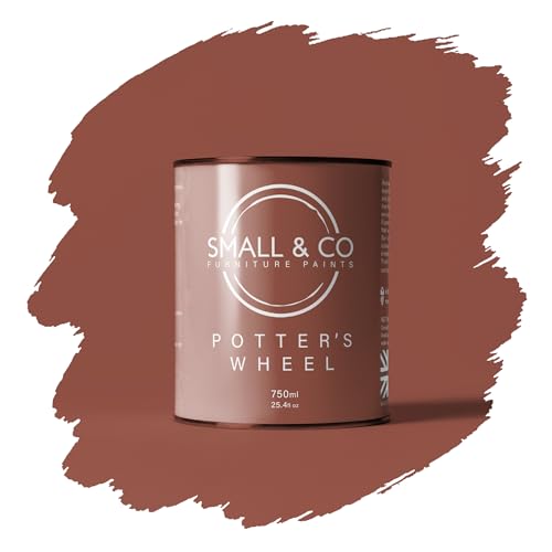 Small & Co Furniture Paint – Potter's Wheel (clay terracotta red-brown—artisan warmth) | Premium Water-Based Matte Acrylic for Cabinets & Wood | Strong Adhesion, Low Odour, Quick Dry | 750ml