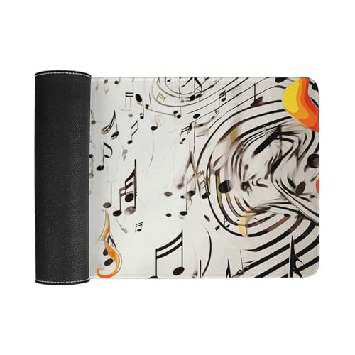 Mouse Pad grande con estampado notas musicales y base antideslizante miniatura 3