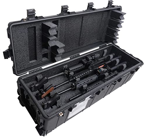 Case Club 4 Rifle (or Shotgun) Waterproof Shipping Case fits Multiple Guns & 3 Pistols Along with Included Silica Gel Canister to Prevent Gun Rust - Thumbnail 3