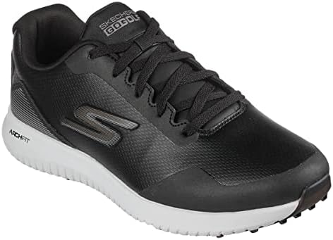 Skechers Men's Max 2 Arch Fit Waterproof Spikeless Golf Shoe Sneaker, Black/White, 12 Wide | Image 4