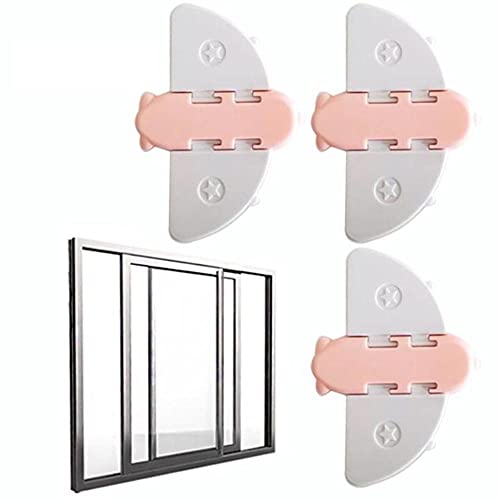 3PCS Schiebetürschloss Sicherheit Kind Baby Proofing Schränke Fensterschloss Schiebefensterschloss Sicherheitsschlösser Schiebeschrank Türschloss Dusche Schiebetüren Schloss Schiebeglas Schrank Cover