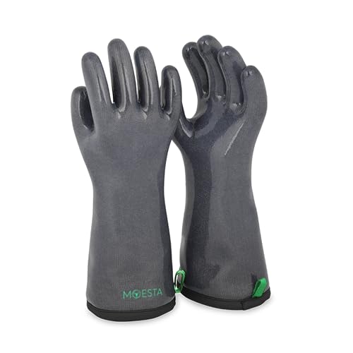 MOESTA-BBQ 20163 HeatPro Hitzehandschuhe - Ofen-Grillhandschuh Silikon - 350° Celsius hitzebeständig, waschbar - L 9 TM Edition