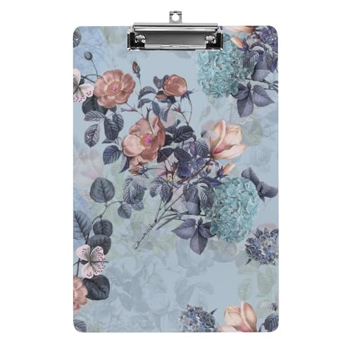 Clipboard A4 fleurs vintage parfait pour la prise de notes à la maison ou au bureau