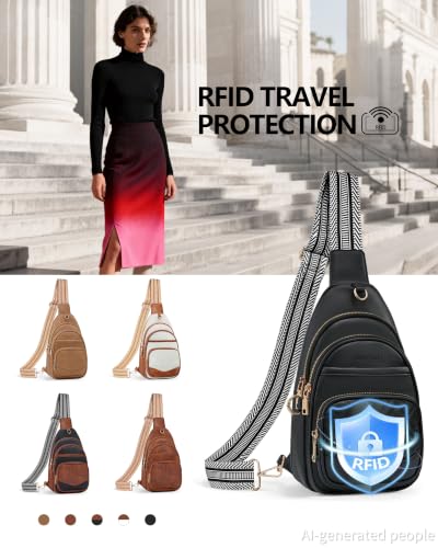 Image of Anti Theft Crossbody Bags for Women,RFID Sling Bag Travel Purse