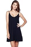 Alexander + David A+D Womens Casual V-Neck Spaghetti Swing Slip Tank Dress