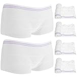 6pcs Net Pants for Incontinence Pads, Fix Reusable Net Knickers -Large Washable High Density Mesh Pants Breathable Incontinence Pads Briefs for Women, Men for Daily Use, Travel(Random Color)