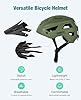 Favoto Casque de Vélo Tout-Terrain - Technologie Double Inmould Casque VTT Cyclisme Léger avec Visière pour Adultes Certifié CE L 59-61cm Réglable Vert Militaire #4