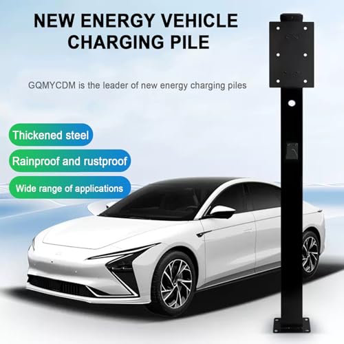 Support pour borne de recharge de voiture électrique 150 cm | Design robuste extérieur maison