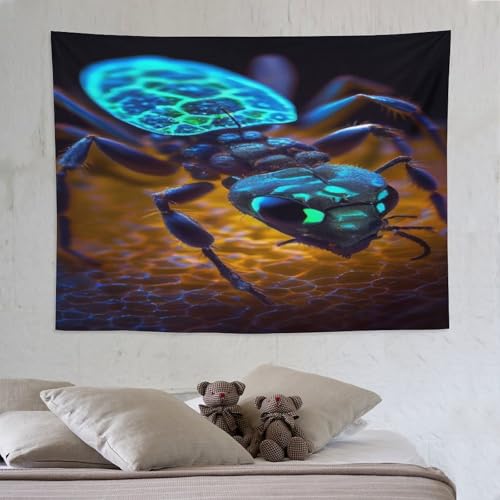 Tapisserie murale suspendue fourmi bleue pour créer un coin lecture cosy
