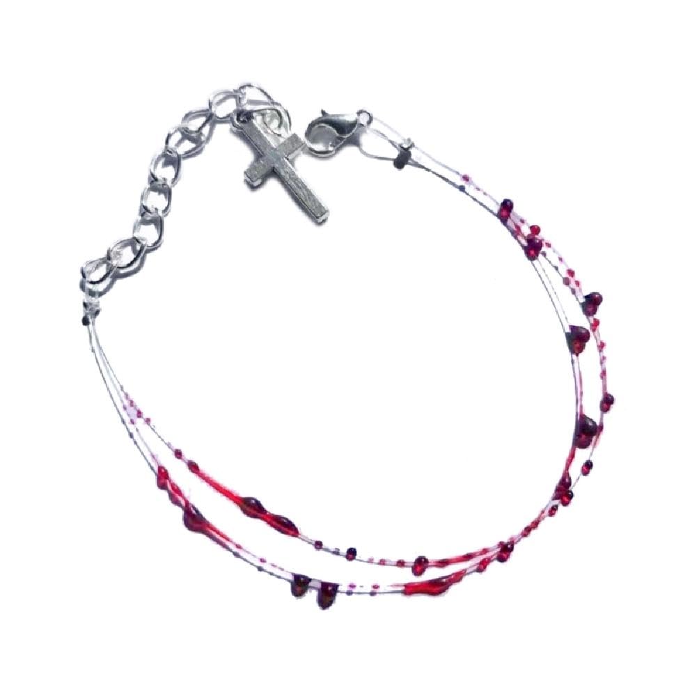 ★U.R.G.E. ANTI CROSS BRACELET Vintage Fashion Personality Red Blood Drop Bracelet Hip Hop