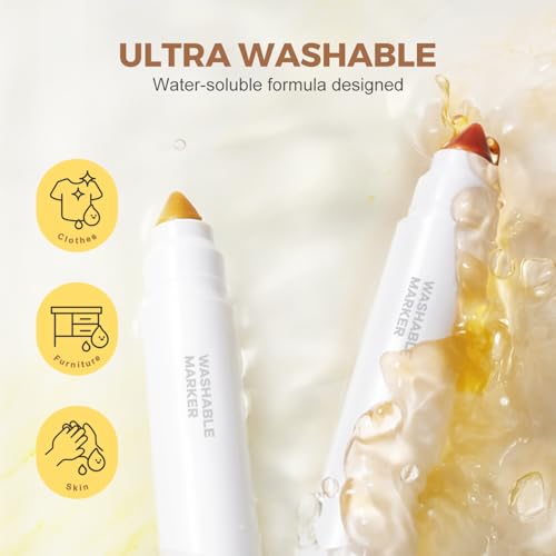 Image of Jar Melo Washable Markers for Kids Toddlers, Coloring Supplies, 12 Colors