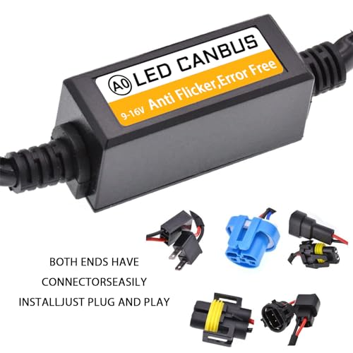 Hirificing HIRIFICING-JMQS03 2Pcs Car Led Headlight Decoder, 9006/9005 Blinker Resistor Hid Led Conversion Kit Warning Error Decoder Universal Anti Flicker Relay Canceller Capacitor Resistor Harness Adapter(9006/9005) thumb #1