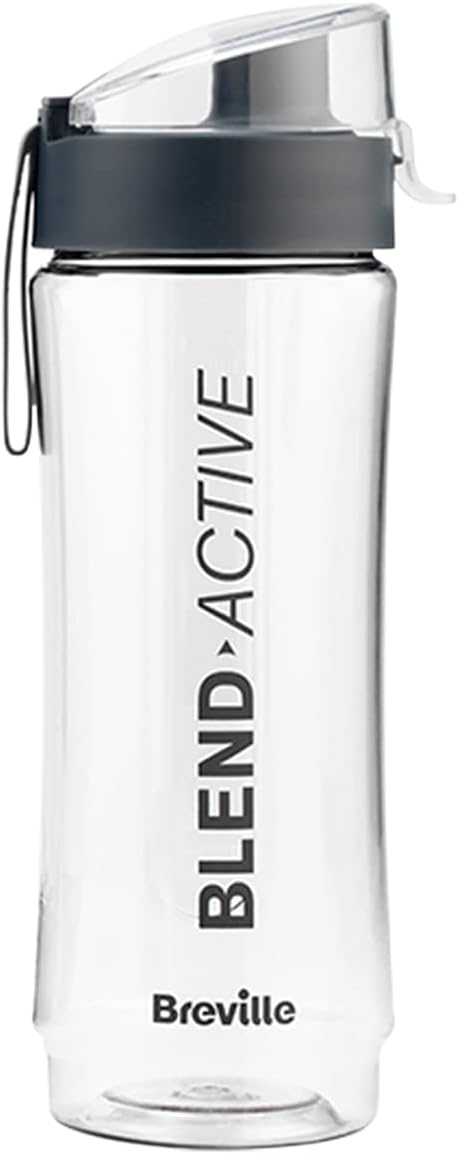 Blend Active Bottle (600ml) | Clear Smoothie Bottle | Leak Proof | Grey Lid [VBL247]