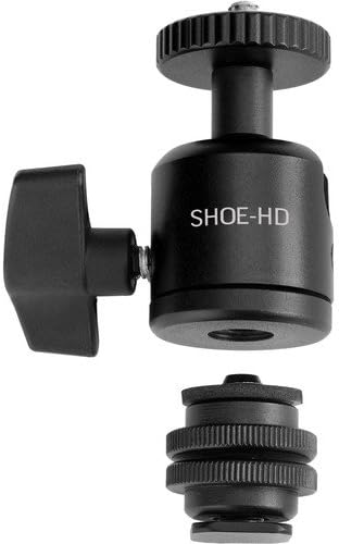 ELVID Shoe Mount Adapter disassembled, showing ball head and removable shoe mount