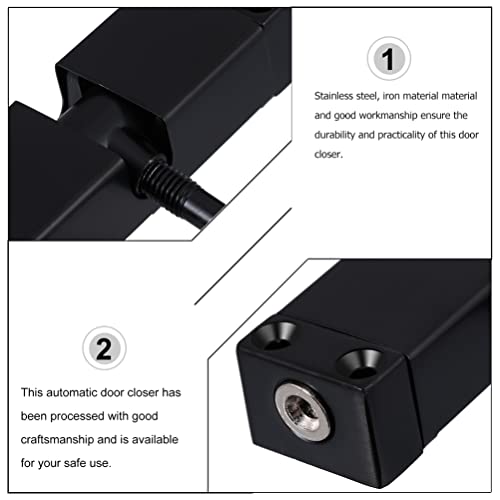 Scicalife Door Hinge Stopper Automatic Door Closer Stainless Steel Hydraulic Auto Door- Closer For Home Commercial Use Regular Jamb Or Parallel Arm Mount Matte Black Spring Door Closer #TOP4