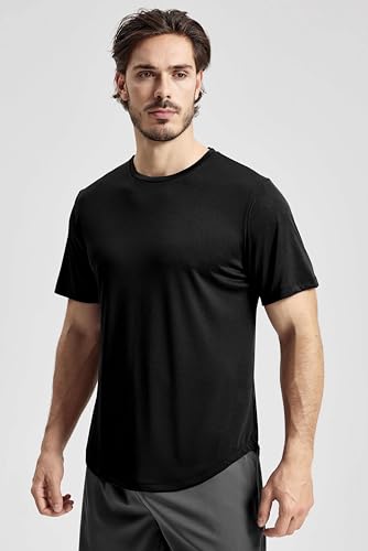 GYM REVOLUTION Camisetas masculinas de manga raglan para academia e ginástica, Gymt21ba/3 peças/conj