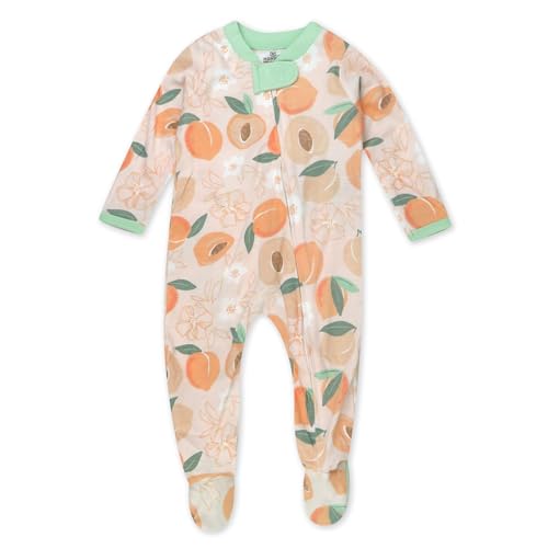 Image of HonestBaby Sleep & Play Footed One-Piece Pajama Sleeper 100% Organic Cotton, Baby Girls