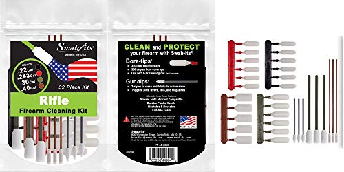 SWAB-ITS® Made in The USA .22cal/.243cal/.30cal/.40cal Rifle Firearm Cleaning Kit: 87-9904