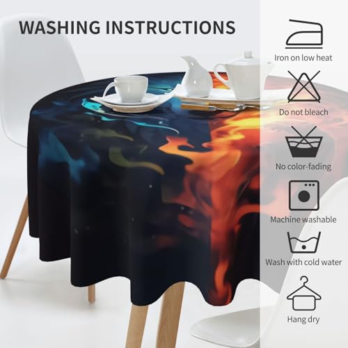 Nappe loup et feu 60 pouces imprimée pour table de restaurant - 7