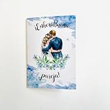Antracita Tarjeta de Boda con Sobre, Novios abranzandose, 15x23 cm, Espacio para Firmas y Dedicatorias