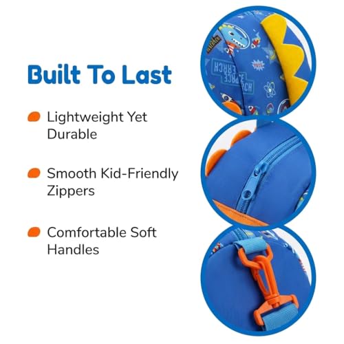 Image of Kids 3D Print Duffel Bag - Boys Travel, School & Sports Bag (Dinosaur)