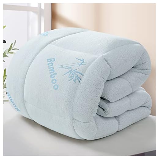 KELTARO Extra Thick Bamboo Mattress Topper Queen Size Bed,Cooling Mattress Pad Cover Plush Soft Noiseless Down Alternative Fill,with 8-21" Deep Pocket