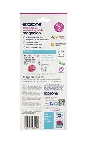 Ecozone Magnoloo Lot de 2 pastilles anticalcaire pour toilettes