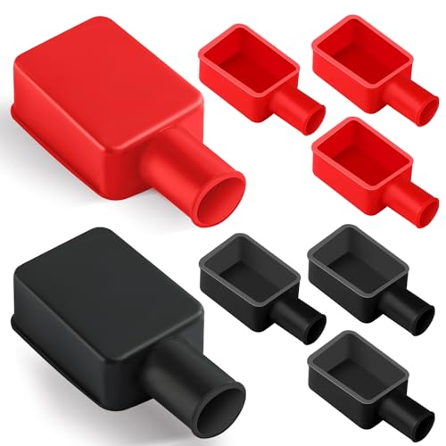 Battery Terminal Cover 8 Pcs, Battery Terminal Protector Isolate Soft Rubber, Positive Battery...