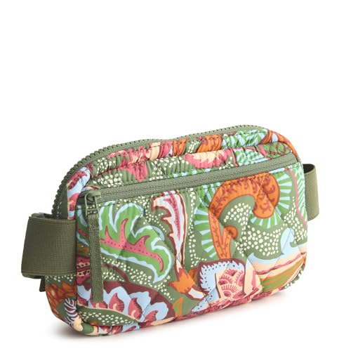 Image of Vera Bradley Women's Featherweight Woodward Small Belt Bag, Leaf Me Not Paisley, One Size