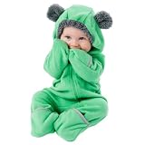Fleece Babypakje Bodysuit– BearGreen6-12m