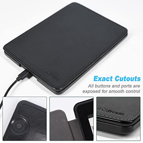 ACdream Kindle Voyage Case, The Thinnest and Lightest Premium PU Leather Cover Case for Kindle Voyage (2014) with Auto Wake Sleep Feature, Black - Thumbnail 6
