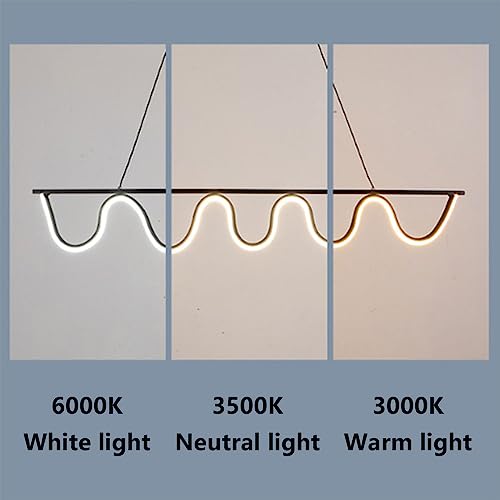 Lustre LED à ondes longues architectural au design minimaliste suspendu - 4