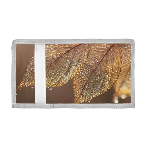 Elegant Leaf Kids Wallet for Boys Girls Youth, Compact Fabric 4.9×2.9 in2