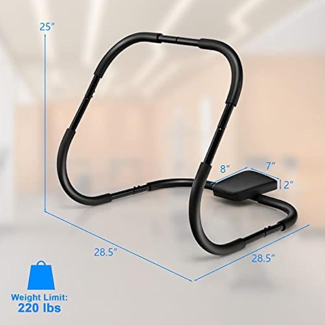 Goplus AB Fitness Crunch, Portable Abdominal Machine Workout Exerciser for Core Strength, Muscle Training, Sit Up AB Trainer for Home, Office, Gym