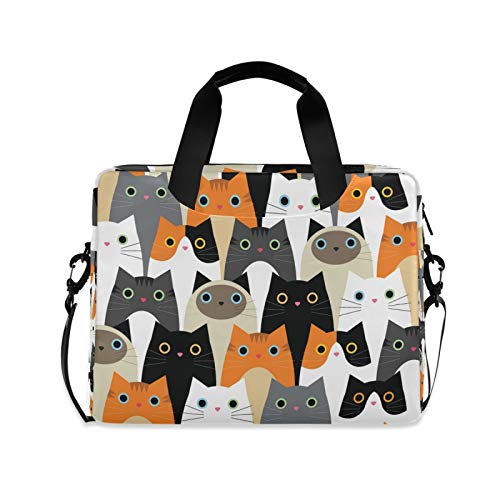Bolsa de mensajero de hombro para universidad y oficina con diseño de gato