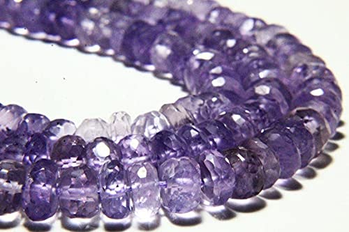 Perles rondelles améthyste 7mm-8mm en fil pour création de bijoux DIY