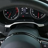  PKW-Butler Blende Kompatibel mit Audi A3 8V Sedan Sportback 2013-17 Tacho Rahmen aus Edelstahl