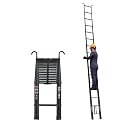 Telescoping Ladder 20FT Compact Extension Ladder with 2 Detachable Roof Hooks Aluminum Lightweight Collapsible Ladder for Home, RV Heavy Duty 330lbs Max Capacity