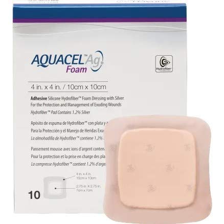 CURATIVO AQUACEL AG FOAM ADESIVO 10 X 10 UND 420681 CONVATEC
