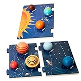 Modèle de planètes du système solaire - les jouets éducatifs peuvent également améliorer les compétences pratiques des enfants, former des compétences coopératives et améliorer les compétences pratiques, jeu d'association de formes pour les enfants