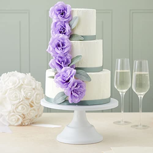 Image of Bright Creations Silk Foam Roses - 50 Stemless 3in Light Purple Heads - Realistic Blooms for Wedding Decor & DIY Crafts - Bulk Artificial Roses Light Purple Flowers