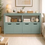 ZECIIYE Cómoda Infantil con 4 Cajas, Verde