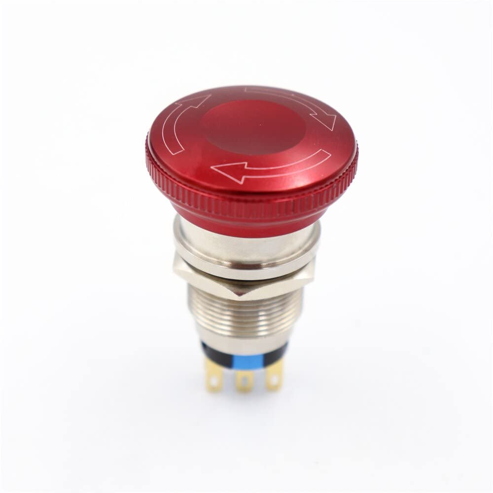 Interrupteur d'arrêt d'urgence étanche en acier inoxydable brossé antichoc 250V