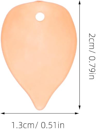 Miniatura 3 de 560 cuentas de hojas de pétalos acrílicos esmerilados de colores surtidos con agujero para aretes, collares, joyería, manualidades, bricolaje (color