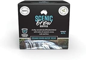 Scenic Brew, 6 packs of 10 pods (60 total), Swiss Water Decaf