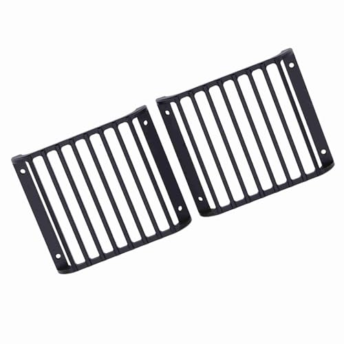 Qiilu Metal Front Lamp Guards Headlight Cover Guard Grille for -4 1/10 RC Crawler Car with 2Pcs Metal Front Lamp Guards for Defender and Protective Lampshade